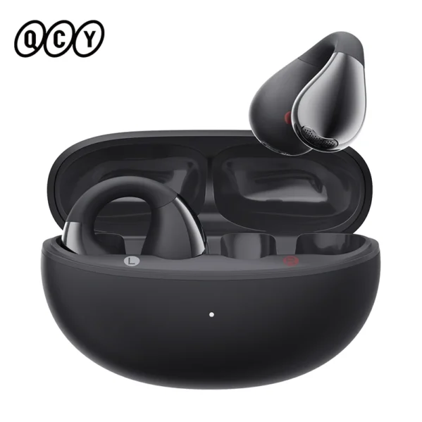 QCY Crossky C30 open-ear preto com estojo