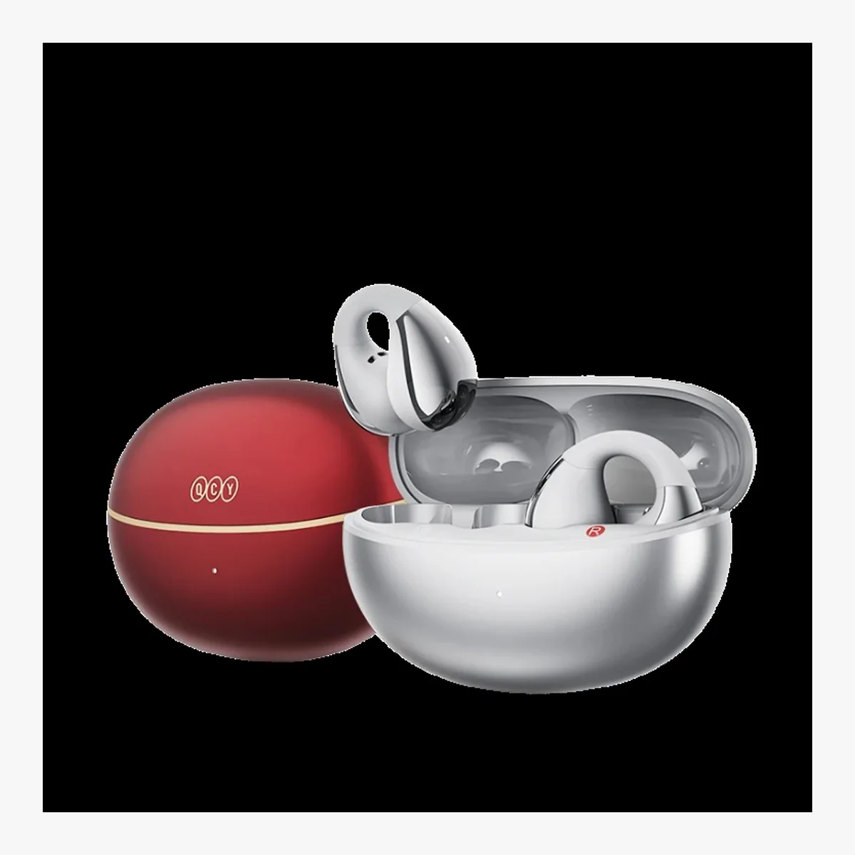 QCY Crossky C30S prata e vermelho com estojos