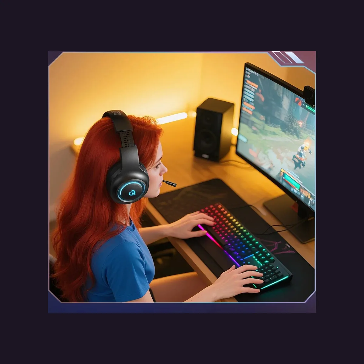 QCY Heroad V200 — Auscultadores Gaming — heroad v200 lifestyle